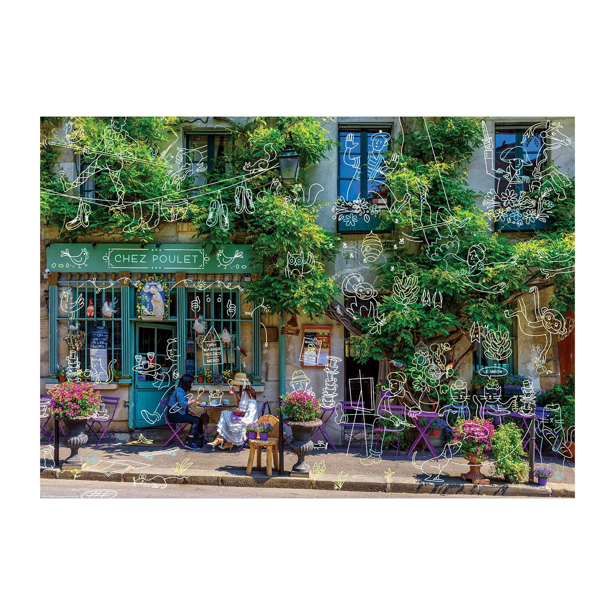 1000 PIECE PUZZLE: A BUSY DAY AT CHEZ POULET