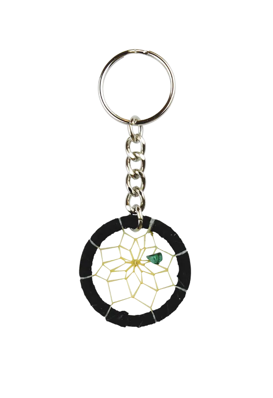 1.5” dreamcatcher keychain w/ rock chip