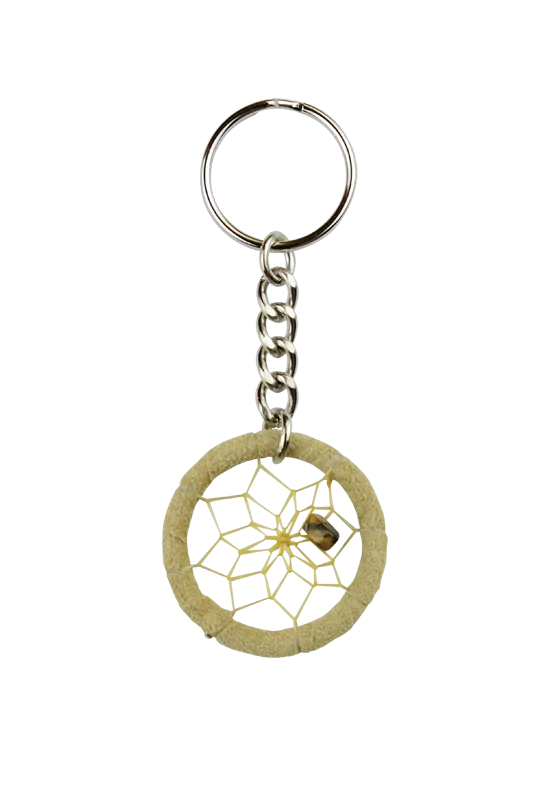 1.5” dreamcatcher keychain w/ rock chip