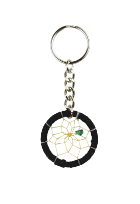 1.5” dreamcatcher keychain w/ rock chip