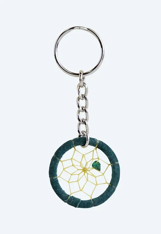 1.5” dreamcatcher keychain w/ rock chip