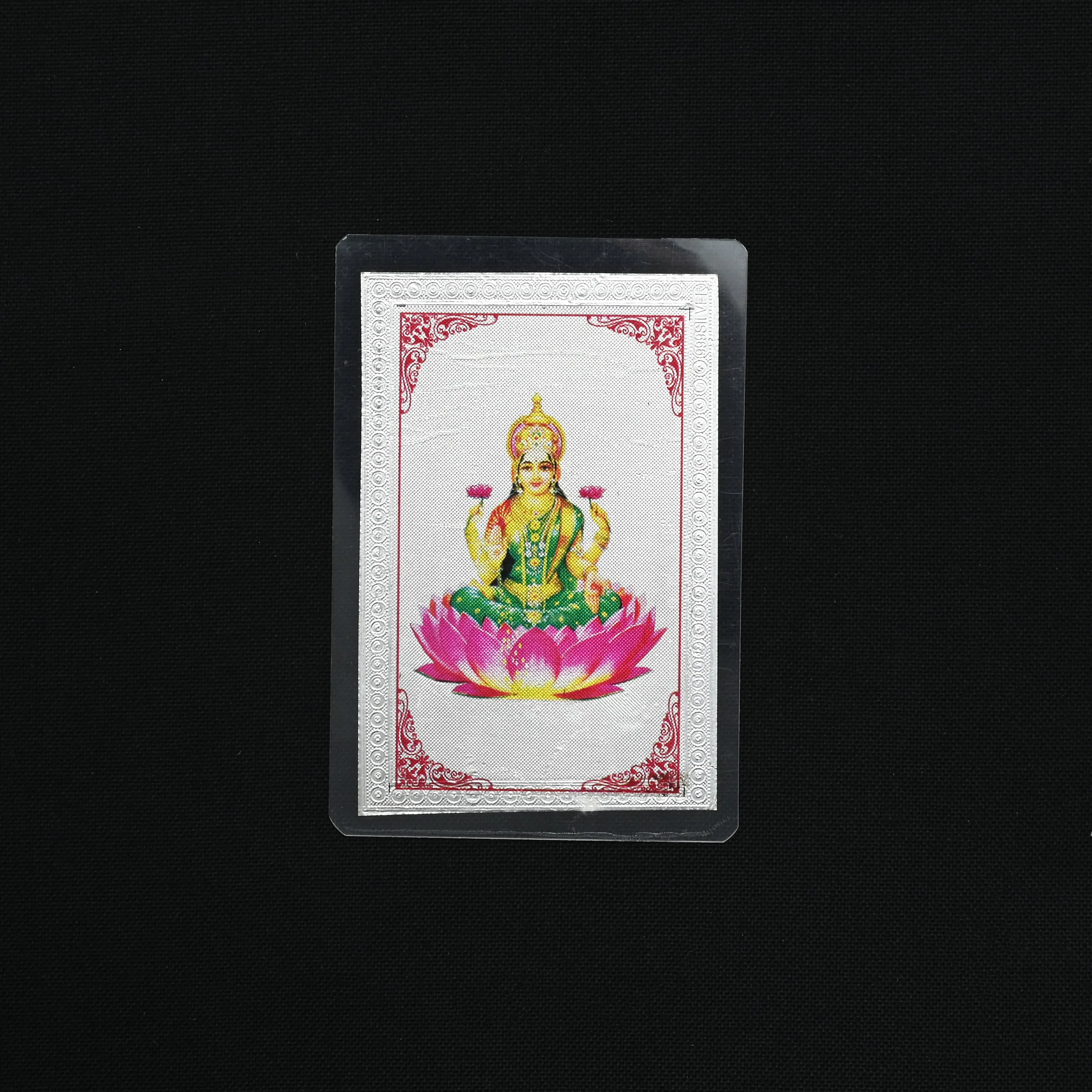 999 Silver Lucky Lakshmi Ji Yantra Picture Card