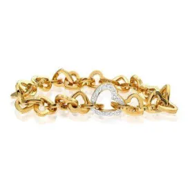 9ct Yellow Gold & Diamond Bracelet - G1200