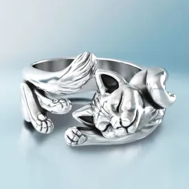 Adorable Sleepy Cat Ring