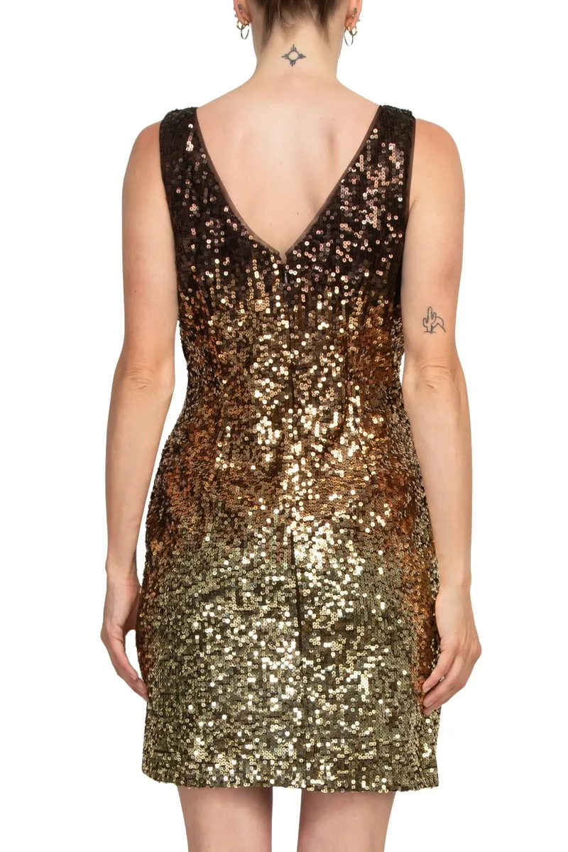 Adrianna Papell Ombre Boat Neck Sequin Sheath Dress