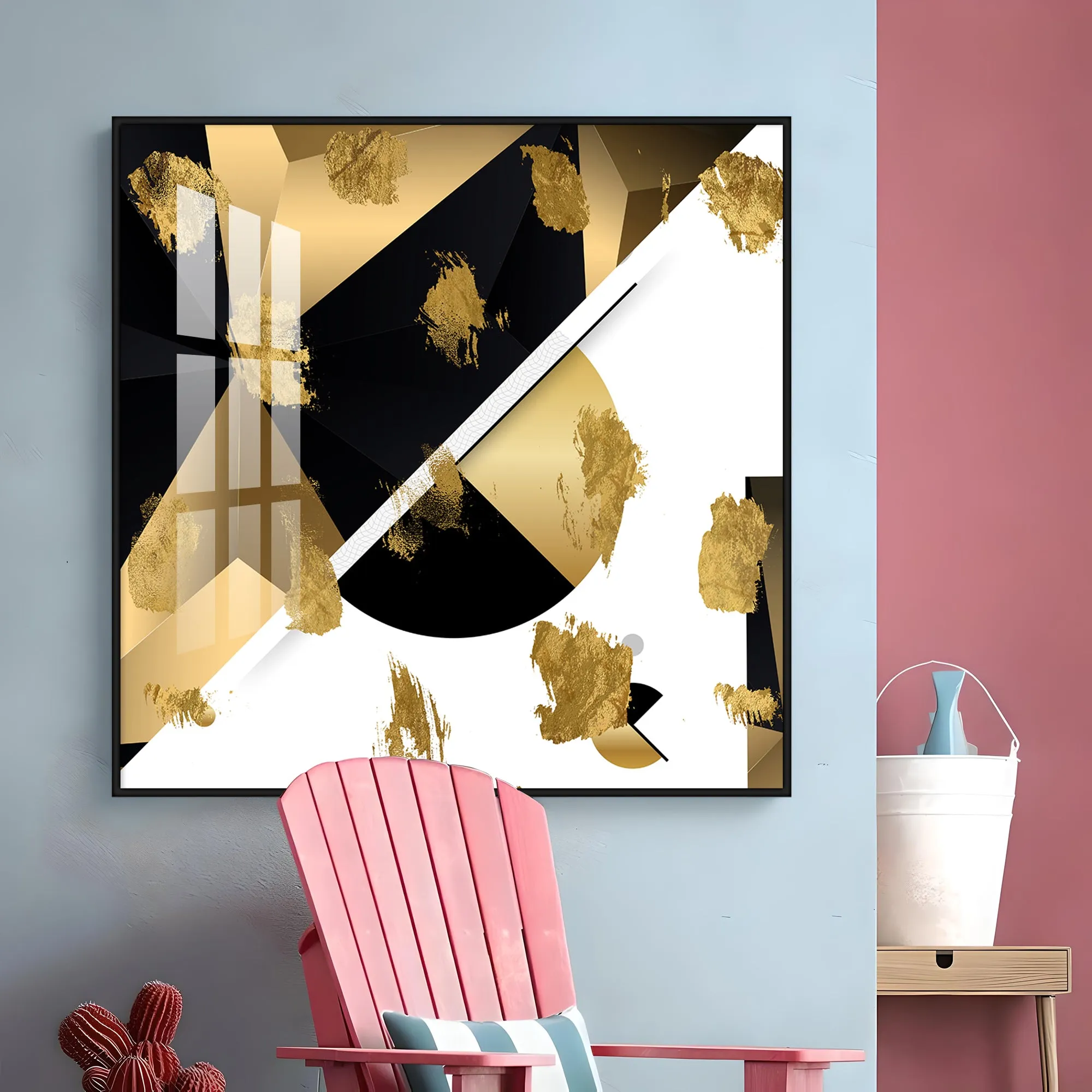 Black & Golden Prints Premium Acrylic Square Wall Art