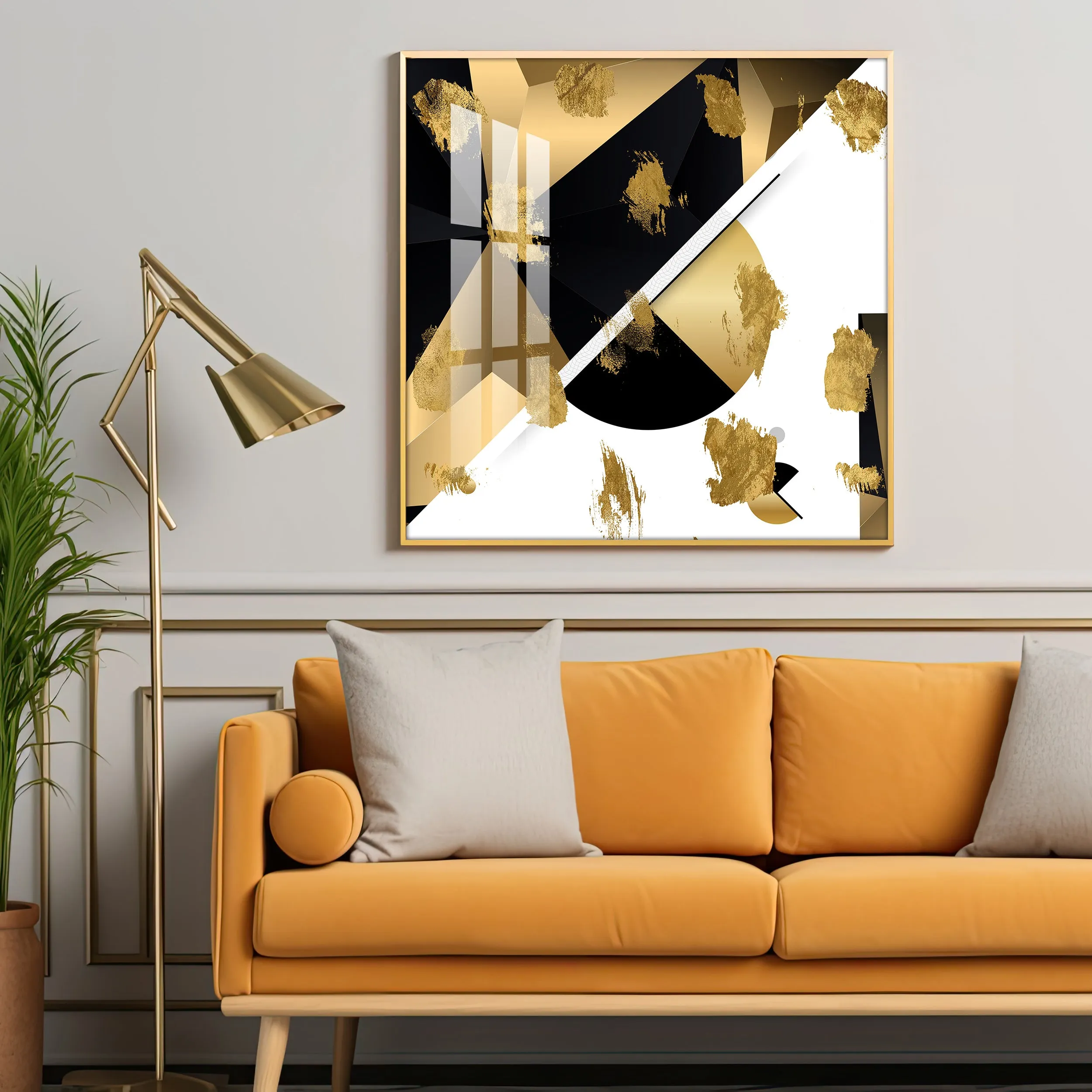 Black & Golden Prints Premium Acrylic Square Wall Art