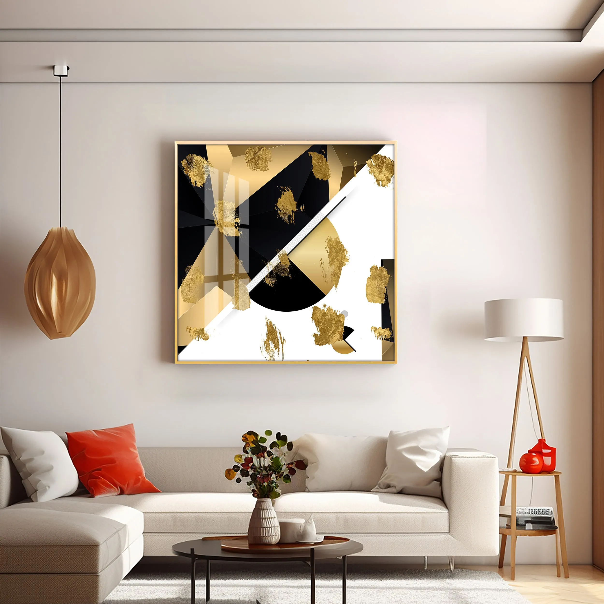 Black & Golden Prints Premium Acrylic Square Wall Art