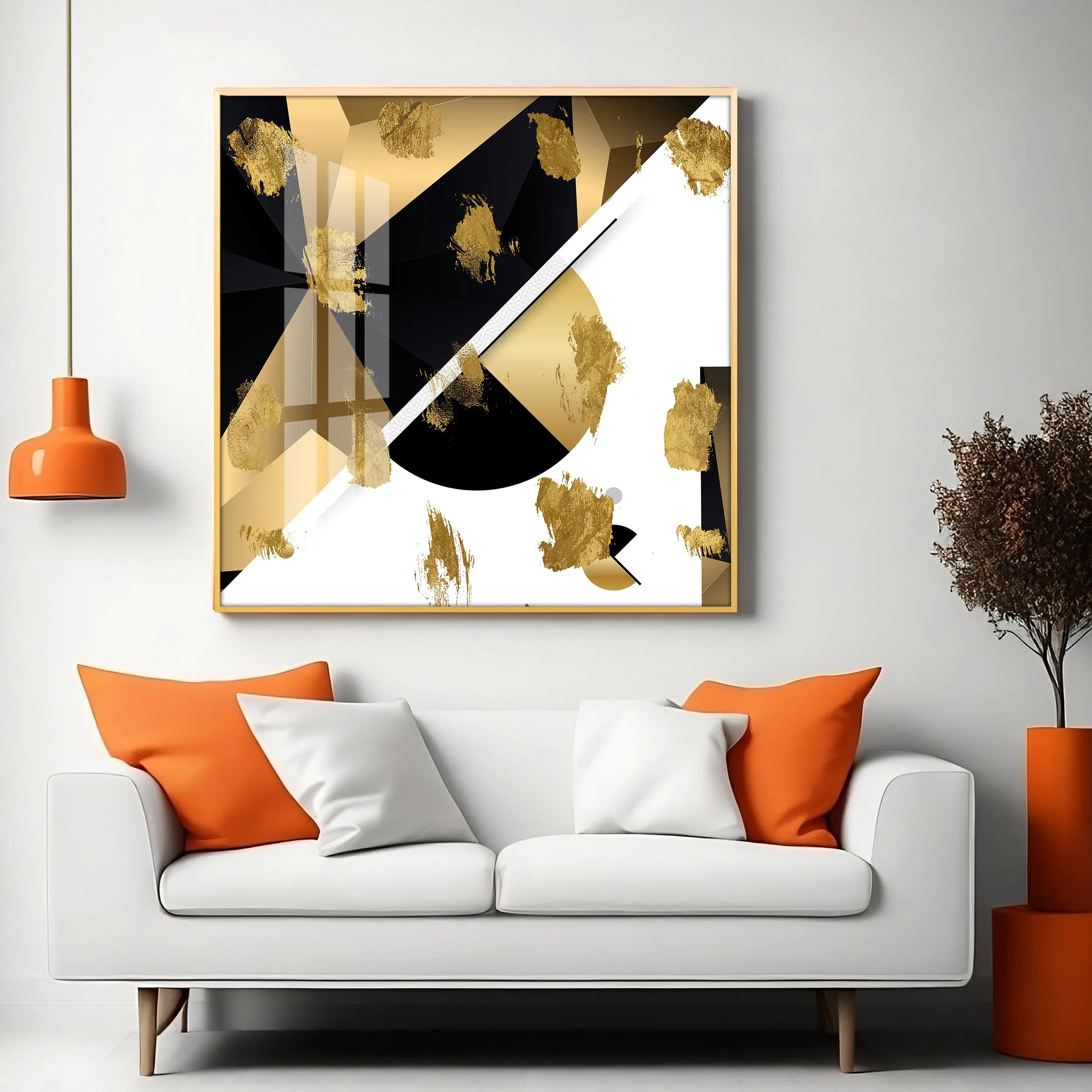 Black & Golden Prints Premium Acrylic Square Wall Art