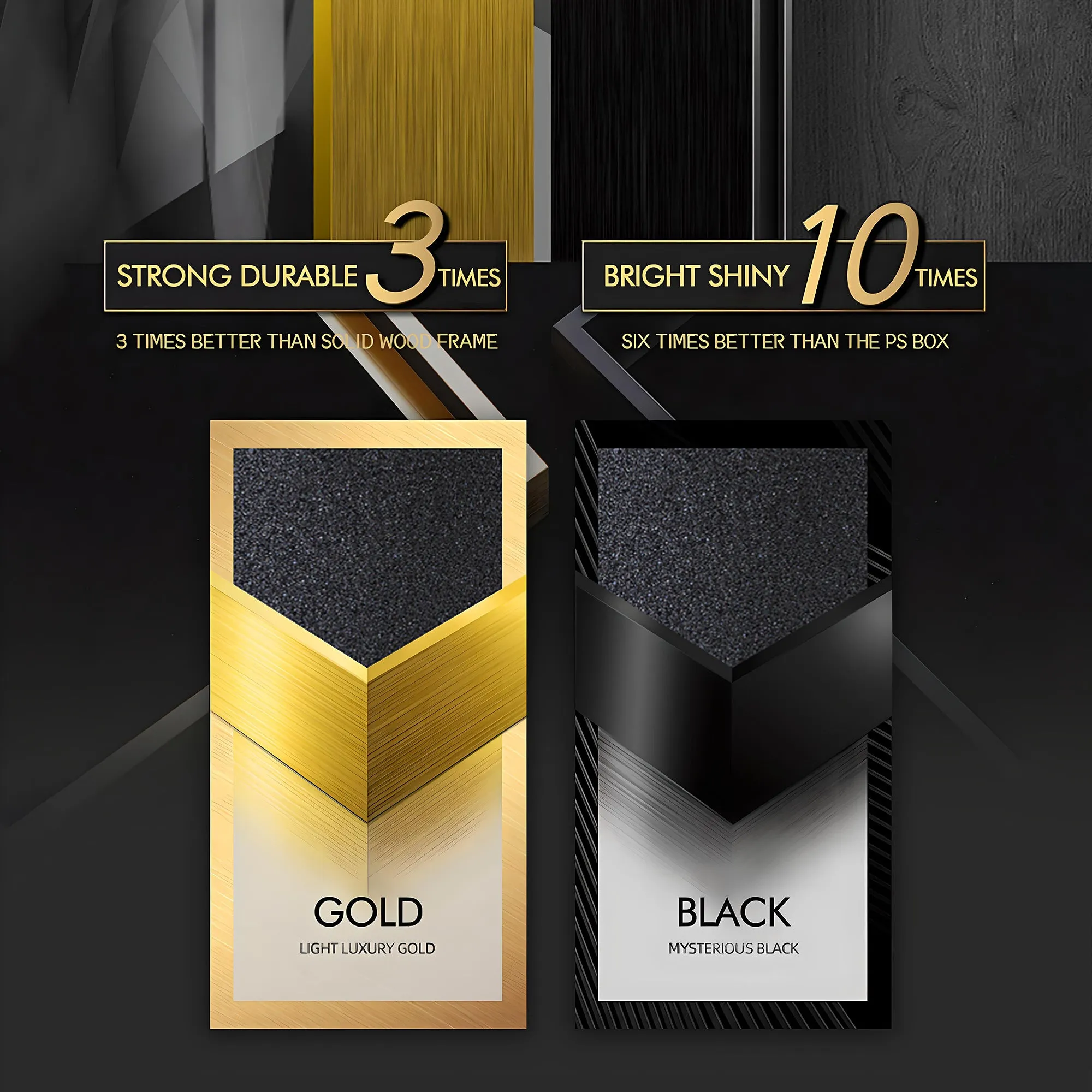 Black & Golden Prints Premium Acrylic Square Wall Art