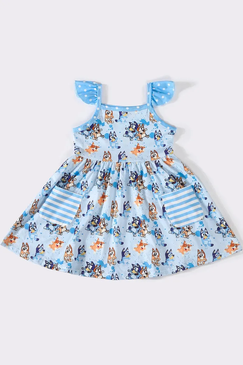 Blue character angel dress