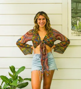 Bohemian Limelight Mandala Wrap Top