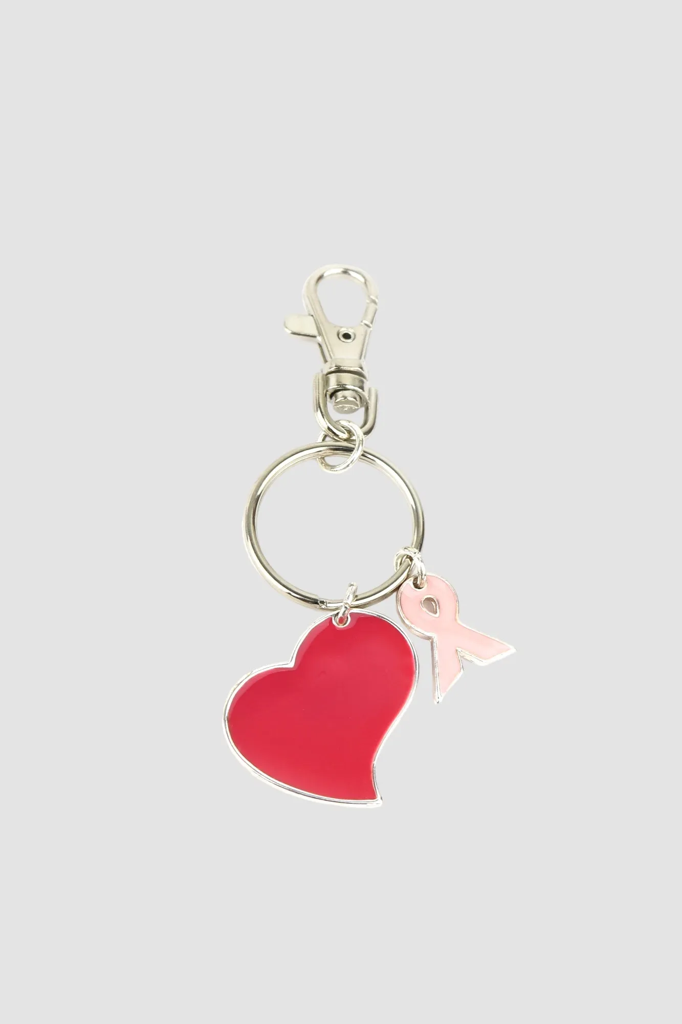 Breast Cancer Heart keychain