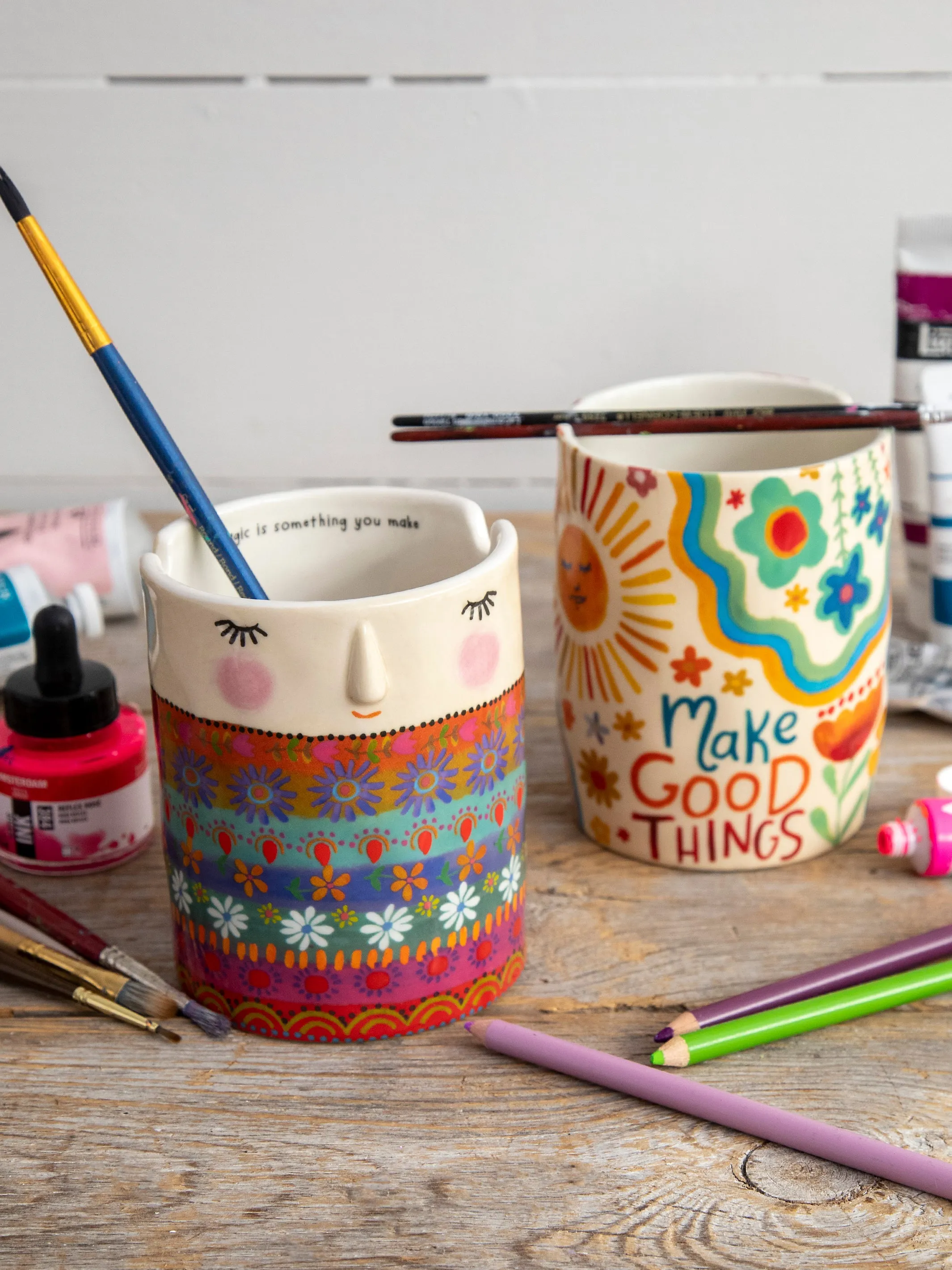 Ceramic Painter's Cup - Make Good Things