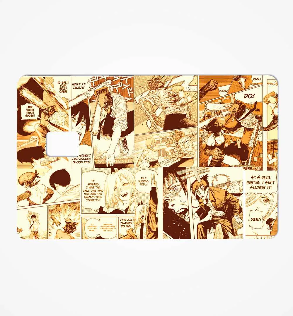 Chainsaw Man Manga Panel credit card skin