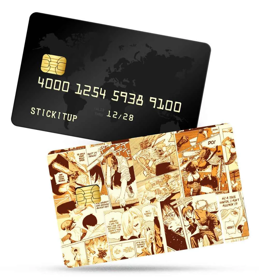 Chainsaw Man Manga Panel credit card skin