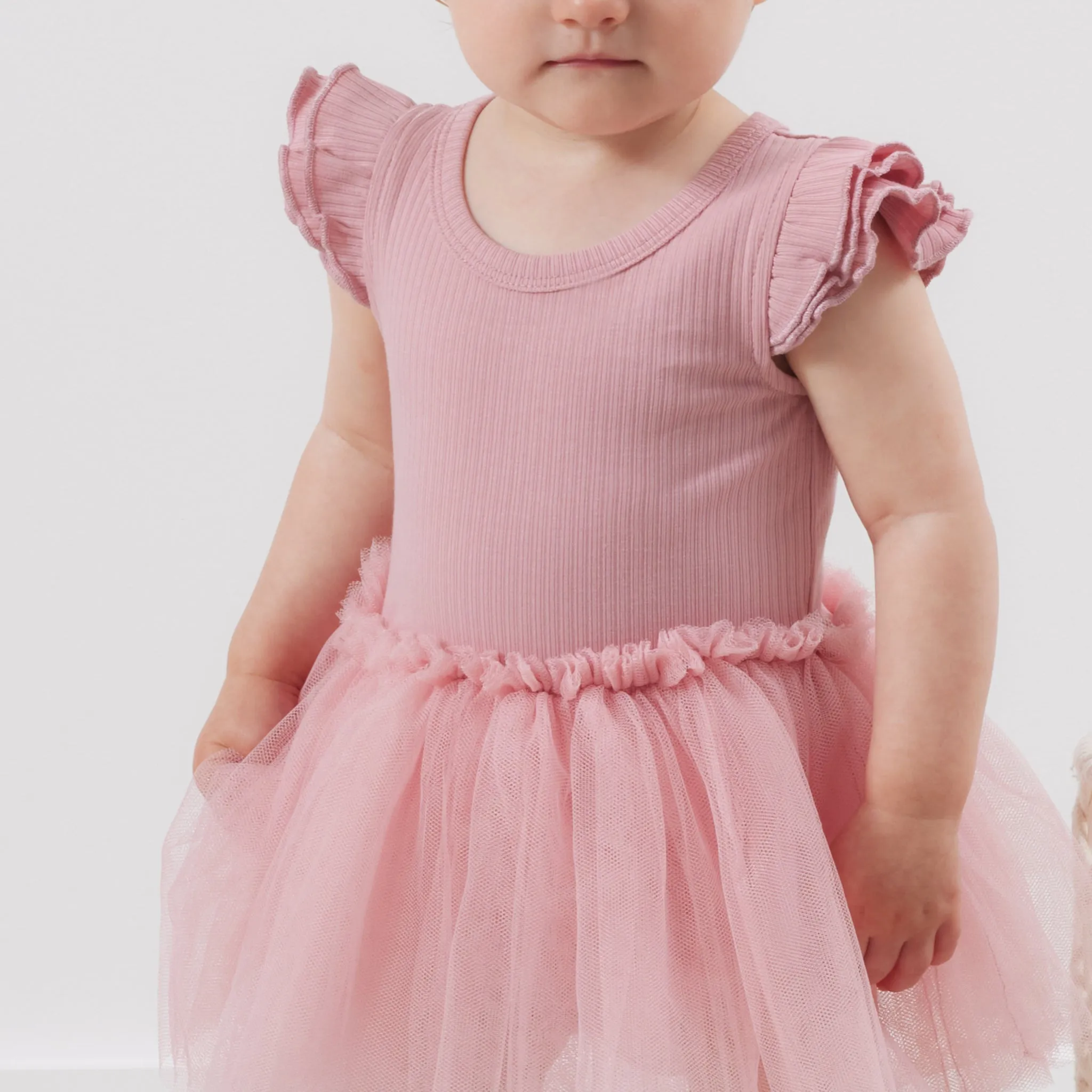 Cozy Summer Tutu Dress - Rosewater