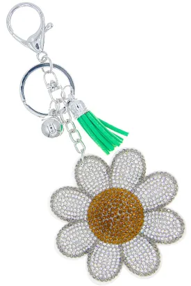 Crystal Breeze Daisy Keychain