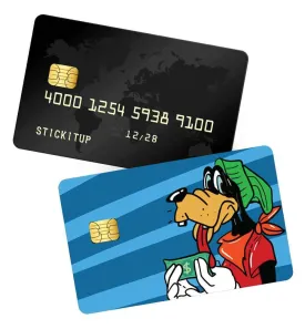 Dog With dollar note pattern credit card skin