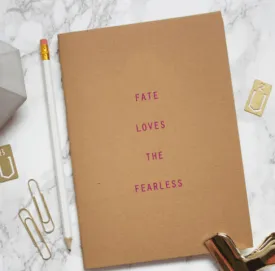 Fate Loves The Fearless Kraft Notebook