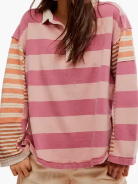 Free People Aster Stripe Polo