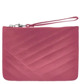 GABEE QUILTED LEATHER MILLER WRISTLET CLUTCH