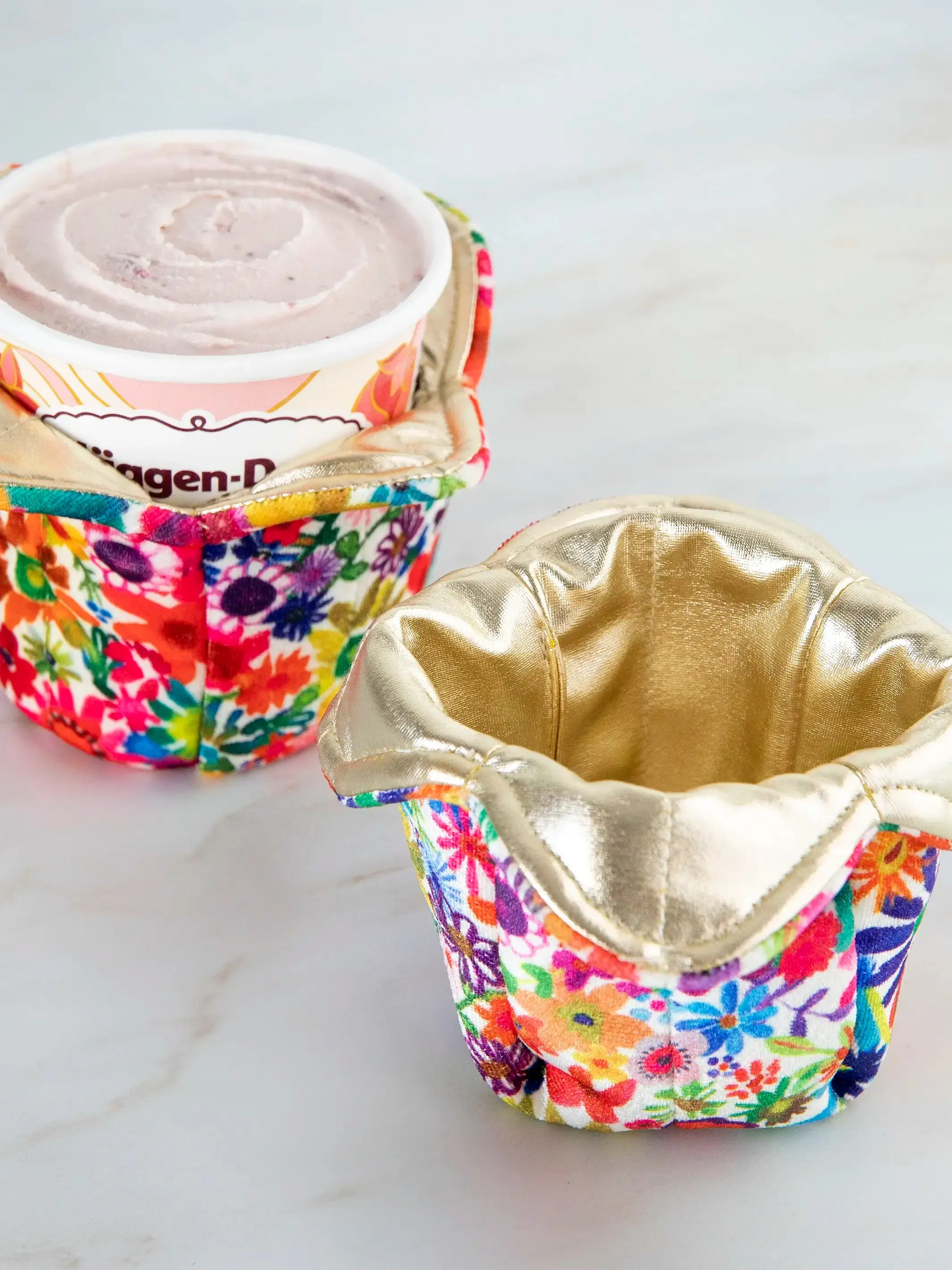 Ice Cream Cozy - Bright Floral Garden