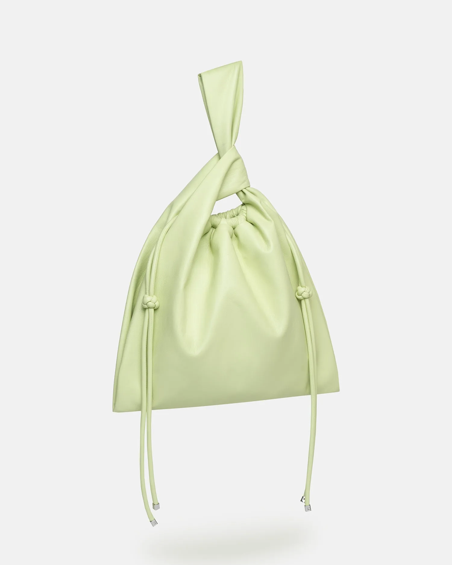 Jen Drawstring - Drawstring Okobor™ Alt-Leather Clutch Bag - Shadow Lime