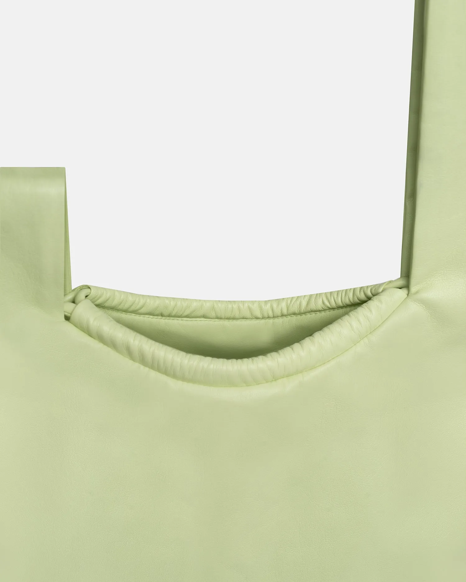 Jen Drawstring - Drawstring Okobor™ Alt-Leather Clutch Bag - Shadow Lime