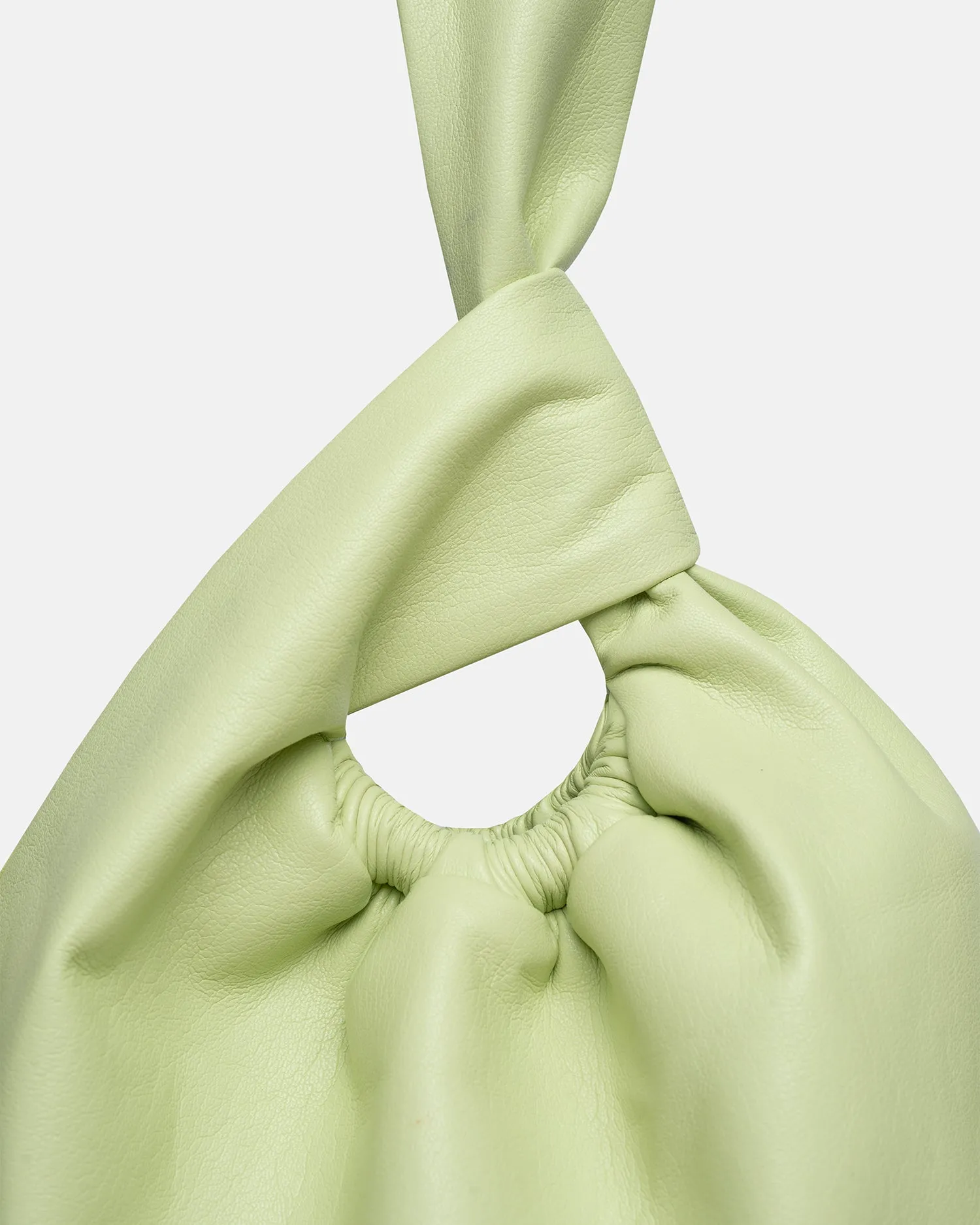 Jen Drawstring - Drawstring Okobor™ Alt-Leather Clutch Bag - Shadow Lime