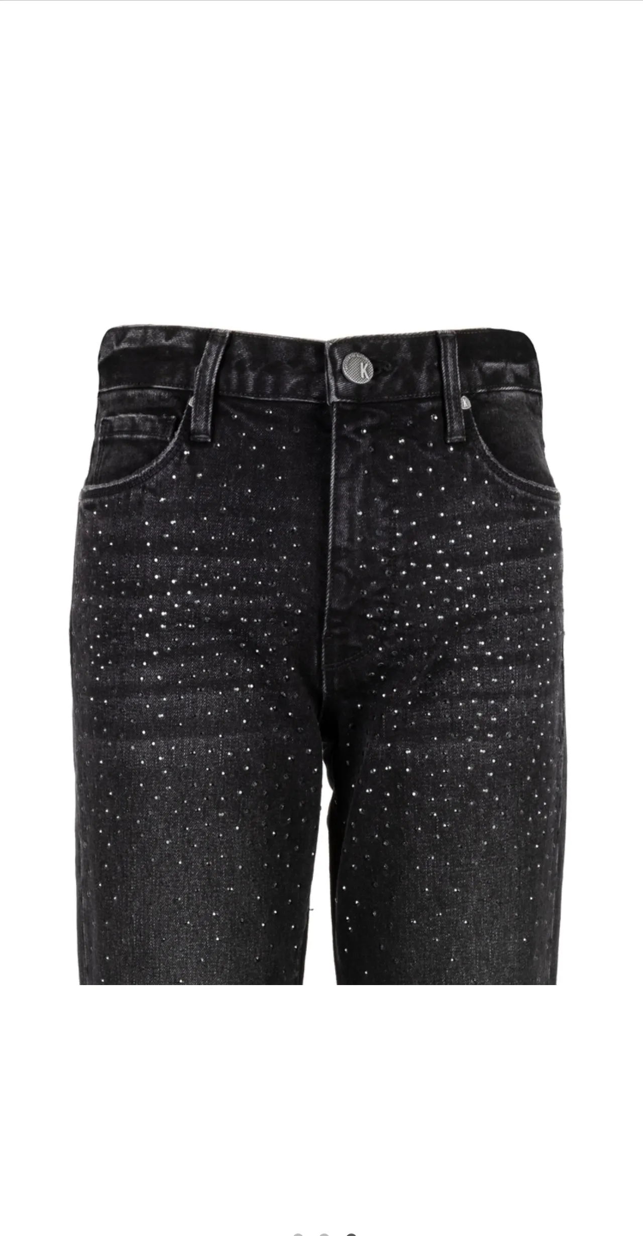 KUT: RACHAEL HIGH RISE Black With Rhinestones