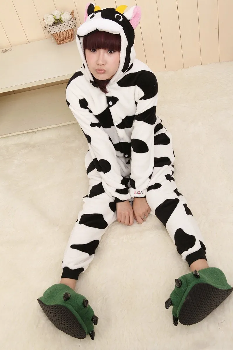 Milk Cow Animal Costume Pajamas Kigurumi for Adult