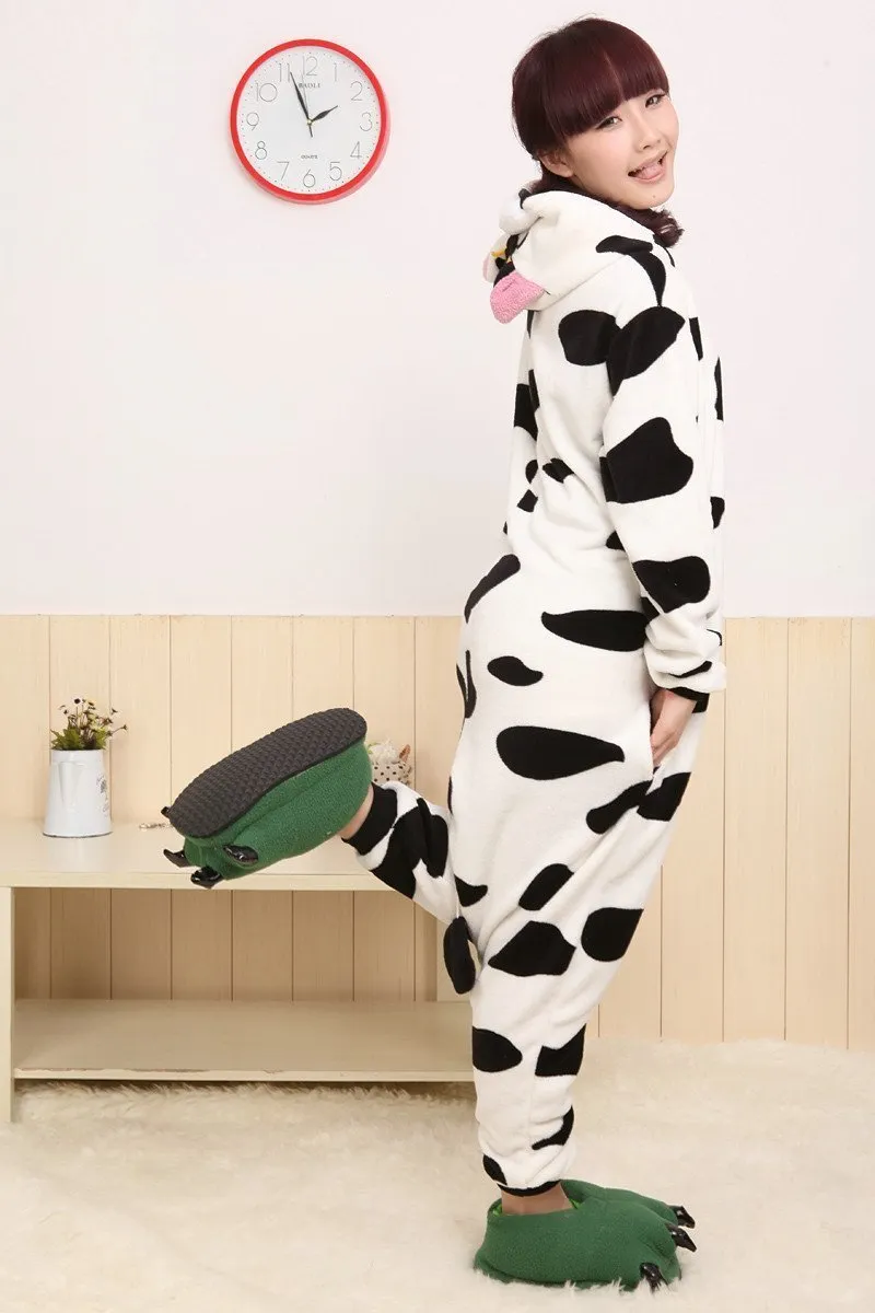 Milk Cow Animal Costume Pajamas Kigurumi for Adult