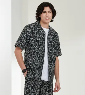 Modern Fit Printed Short Sleeve Resort Sport Shirt