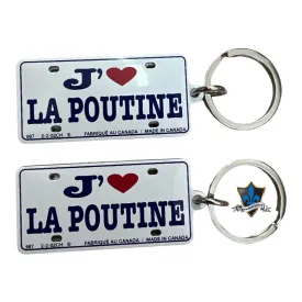 Montreal Poutine ❤ License Keychain