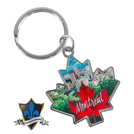 Montreal scene metal key chain.