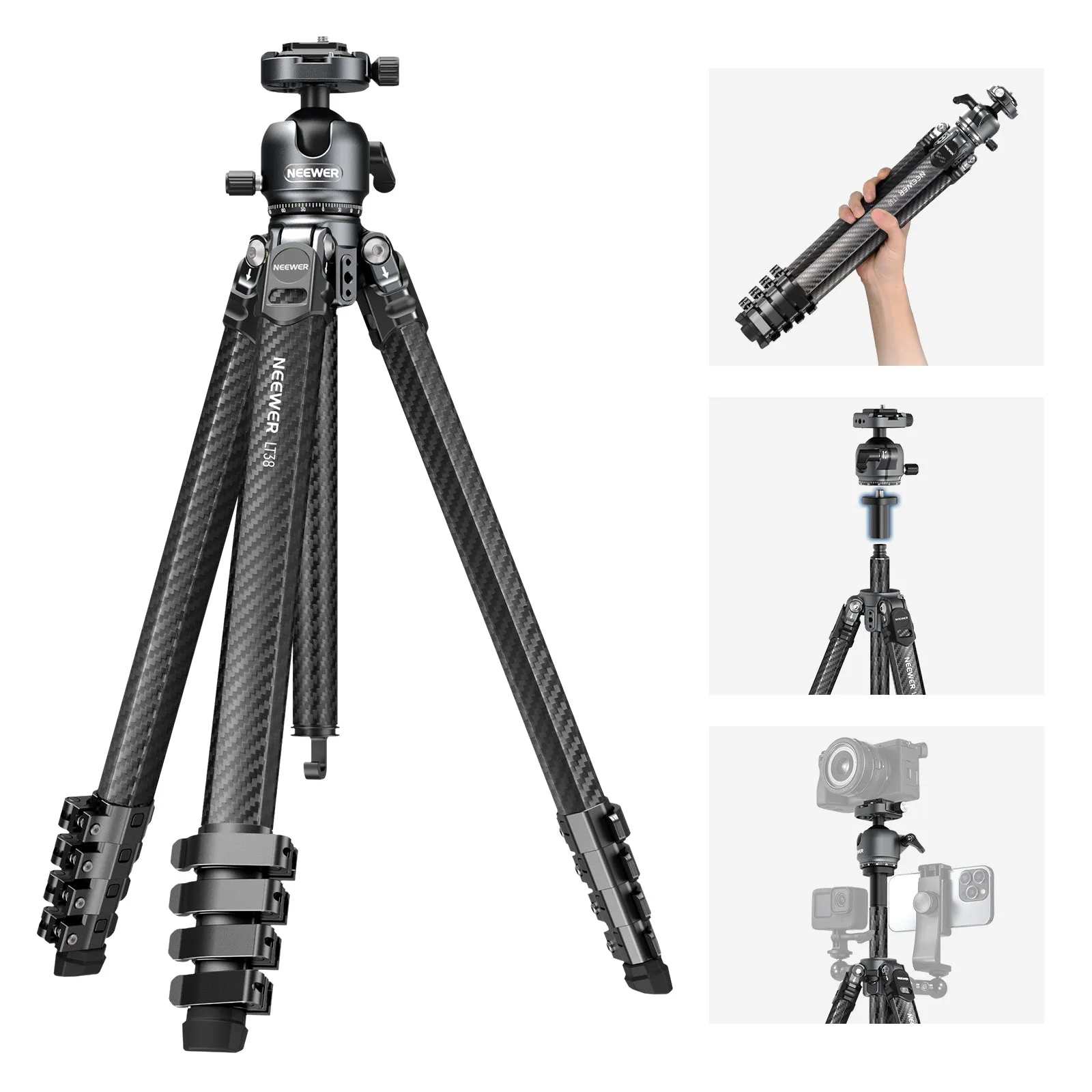 NEEWER LITETRIP LT38 Carbon Fiber Tripod