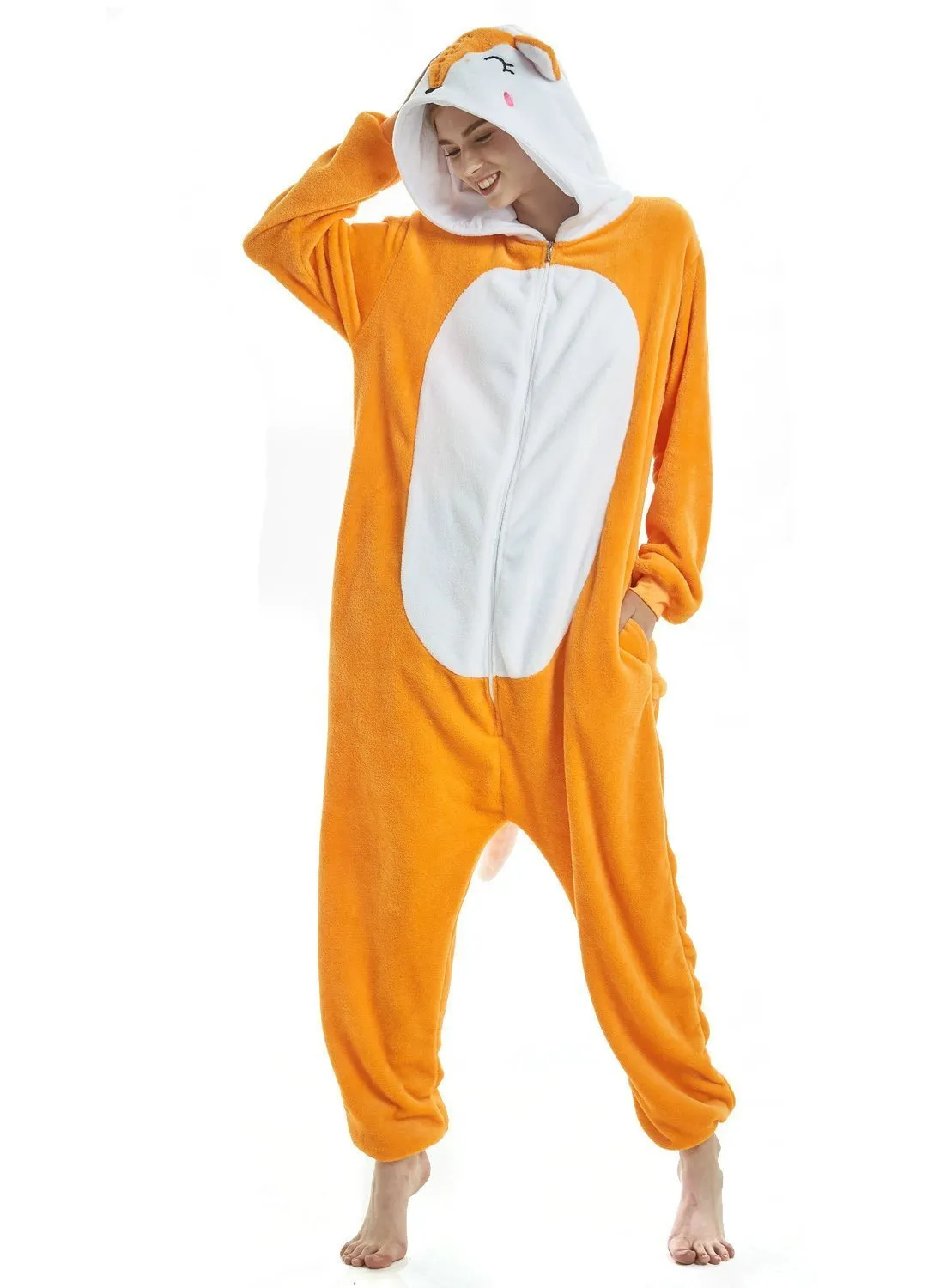 New Fox Kigurumi Onesies Pajamas For Adult Costumes