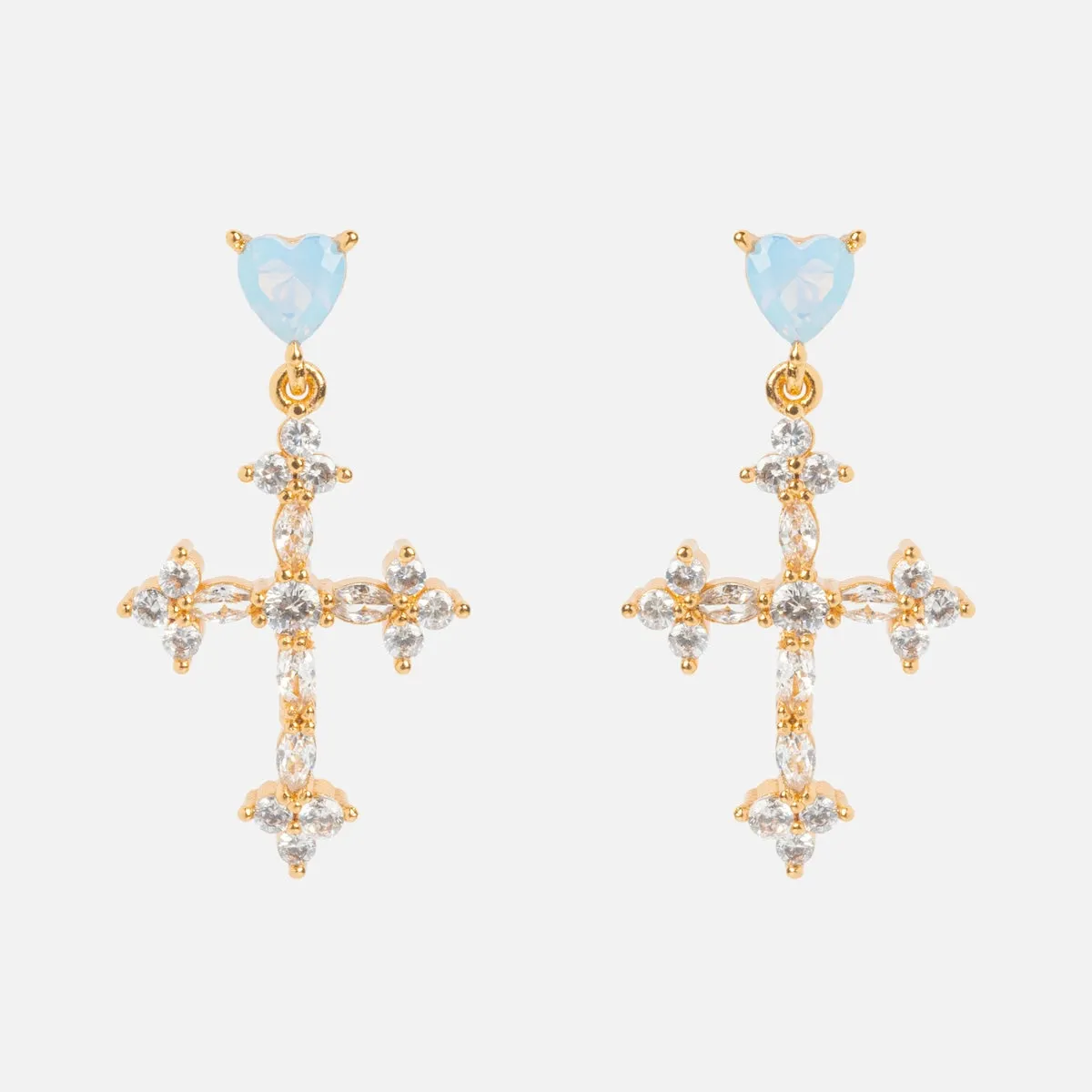 Serendipity Cross Dangle Earrings