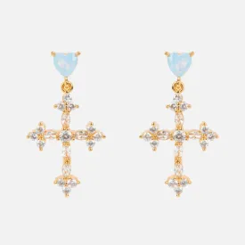 Serendipity Cross Dangle Earrings