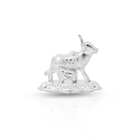 Silver Auspicious Kamdhenu Cow Statue