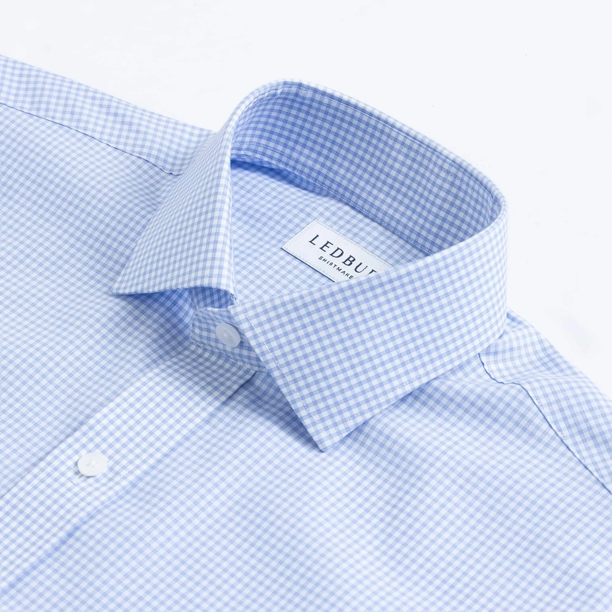 The Blue Kent Gingham Custom Shirt