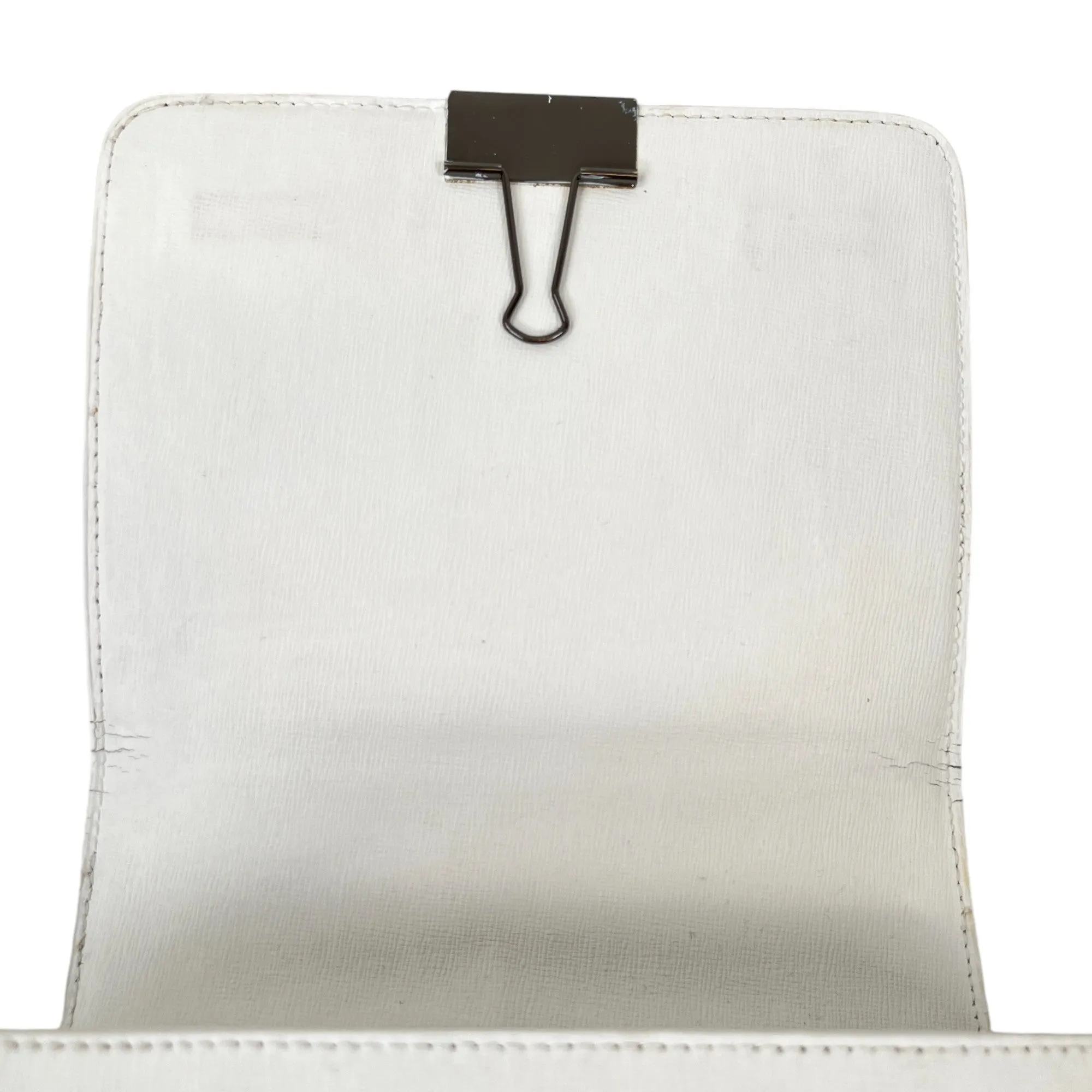 Women's Binder Flap Handbag White